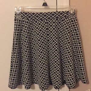 Joe B Black and White Printer Skater Skirt